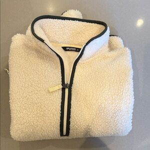 Splits59 Cream Sherpa Zip-Up Jacket